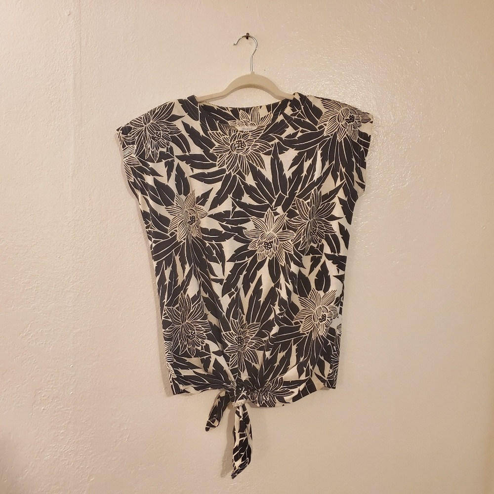 90s Hawaiian Pattern Sleeveless Shirt